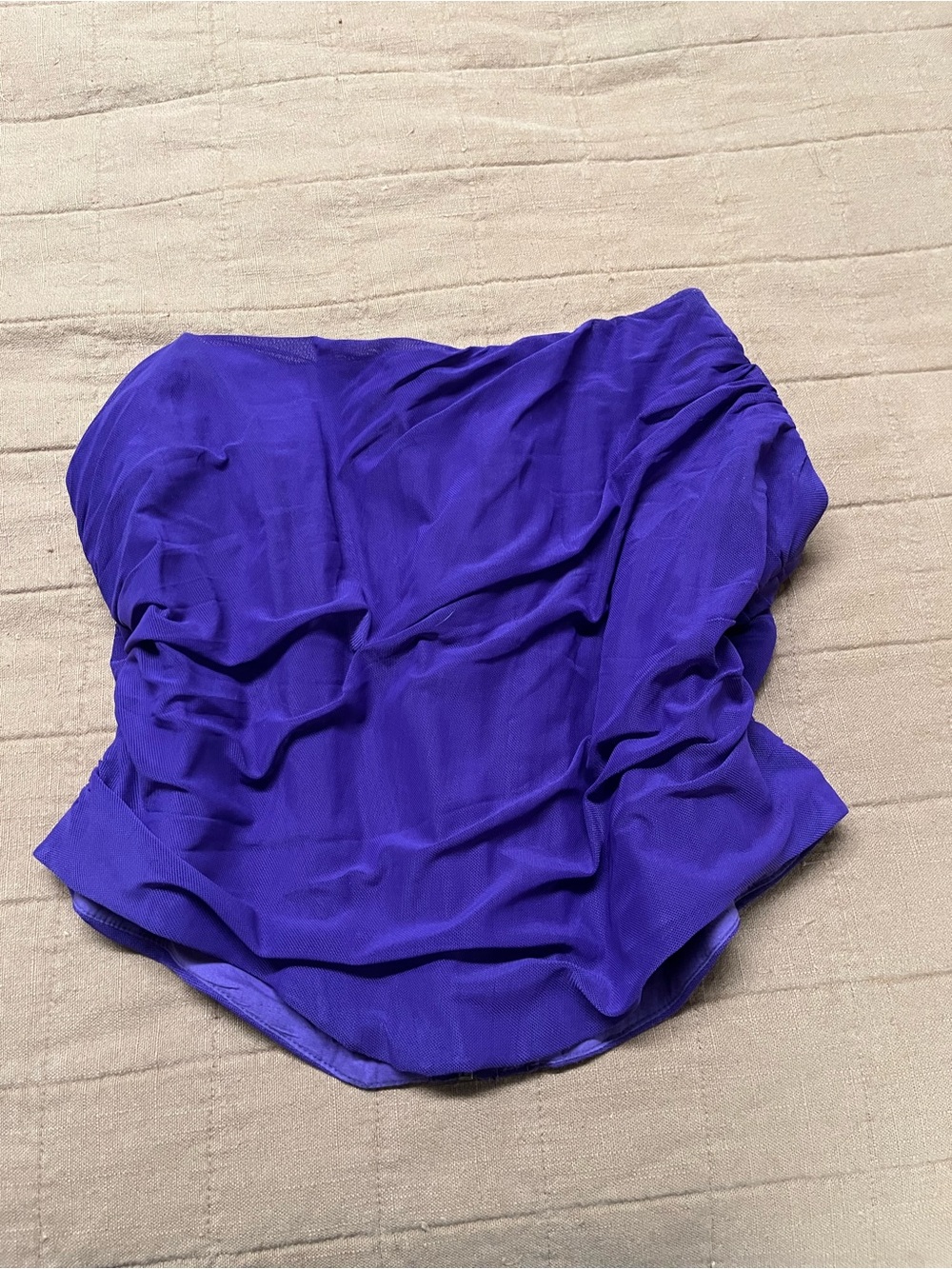 Amazon Women’s Royal Purple Ruched Strapless Top
